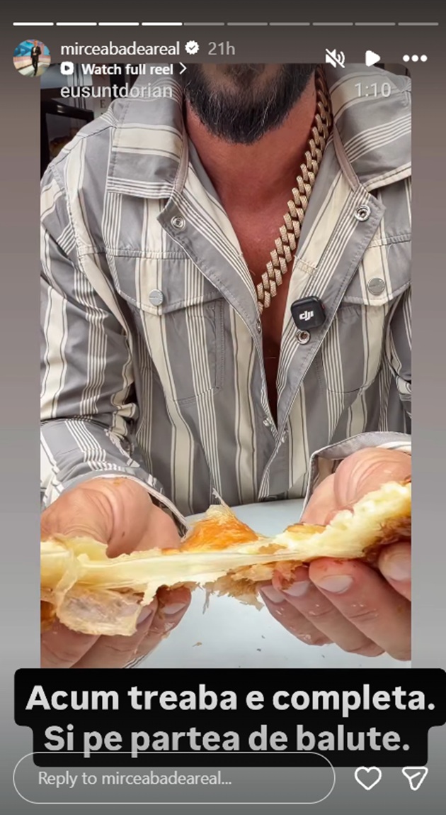 Mesajul postat de Mircea Badea pe InstaStory după ce a văzut postarea lui Dorian Popa cu merdenelele din Piața Amzei