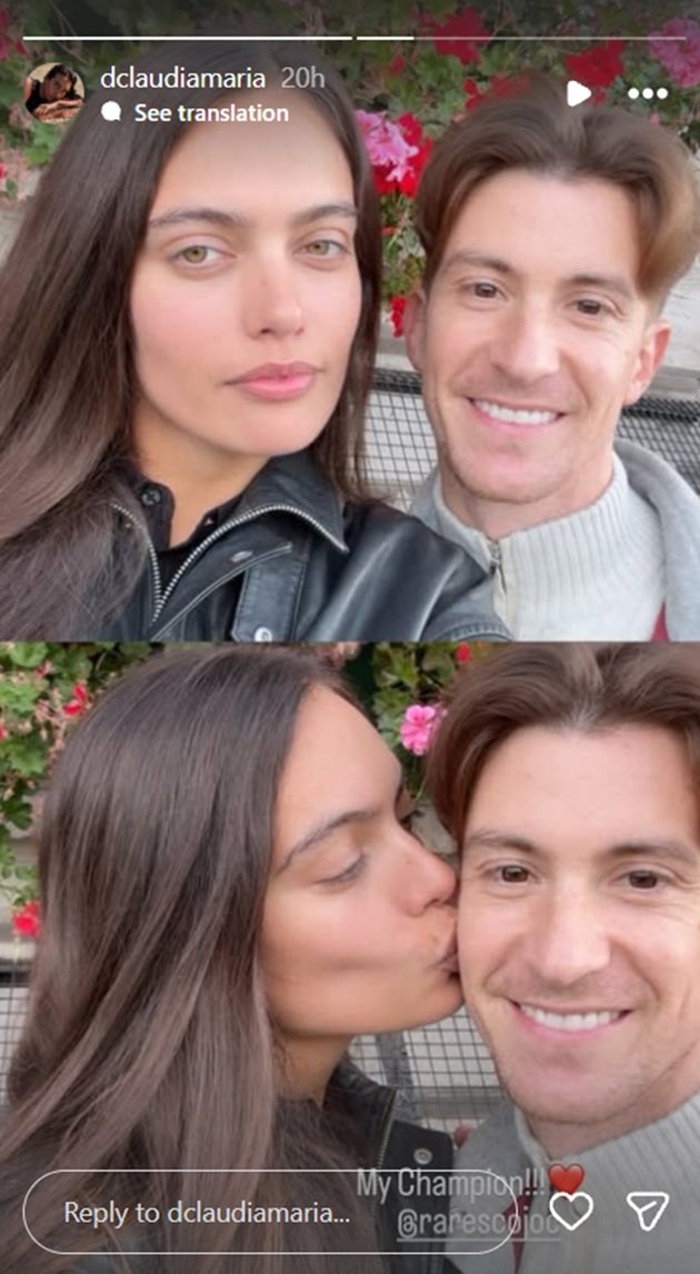 Imaginile postate de Claudia Dumitru pe Instagram cu ea și partenerul ei, Dansatorul Rareș Cojoc, realizate în timp ce erau împreună, iar ea îl săruta pe obraz