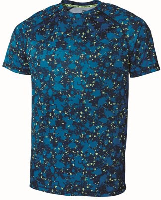 Tricou barbatesc albastru cu negru-Lidl
