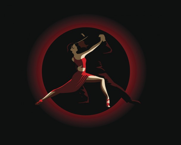 Dans tango ilustratie