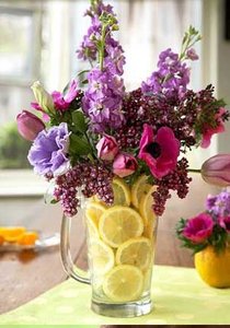 decor handmade pentru masa decor vaza cu flori