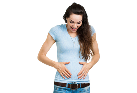 femeie in primele saptamani de sarcina