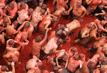  La Tomatina din Spania