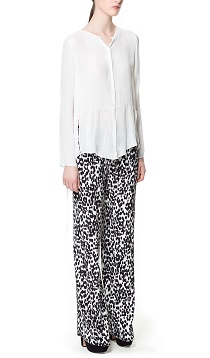 white leopard trousers