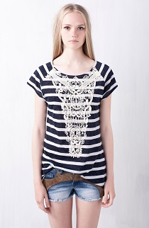 top cu broderie pb