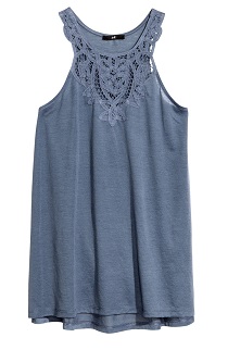 top cu broderie hm