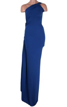 poza rochie de seara lunga albastra