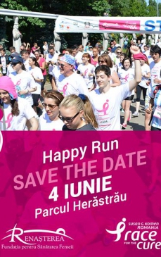 Participă la crosul caritabil Happy Run - Race for the cure!