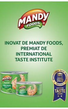 Mandy Foods câștigă Superior Taste Award 2022 pentru produsul “Vegetal Original”