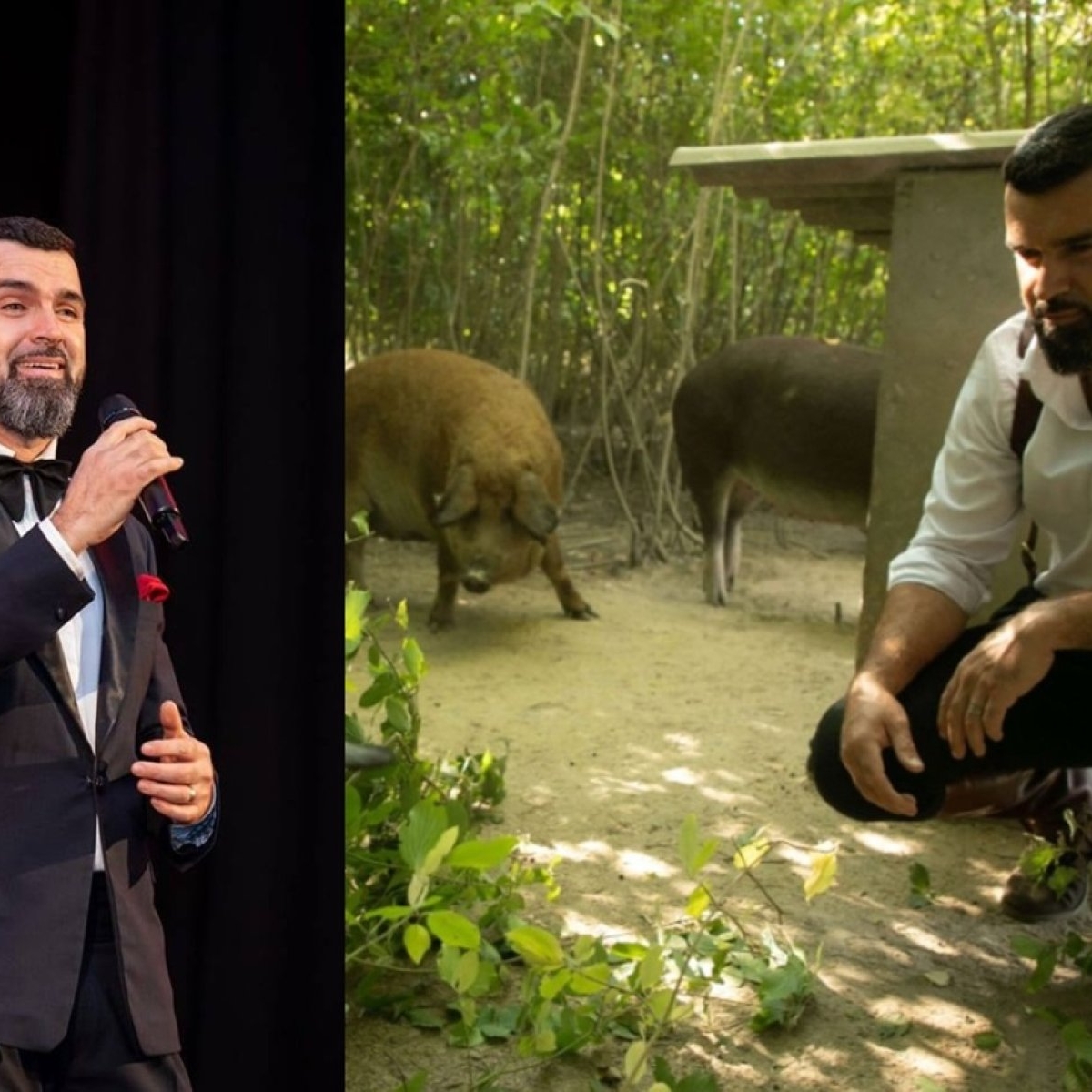 Tenorul Vlad Miriță a pus muzica pe plan secundar și are grijă de ferma familiei. Cu cât vinde un porc pentru Crăciun
