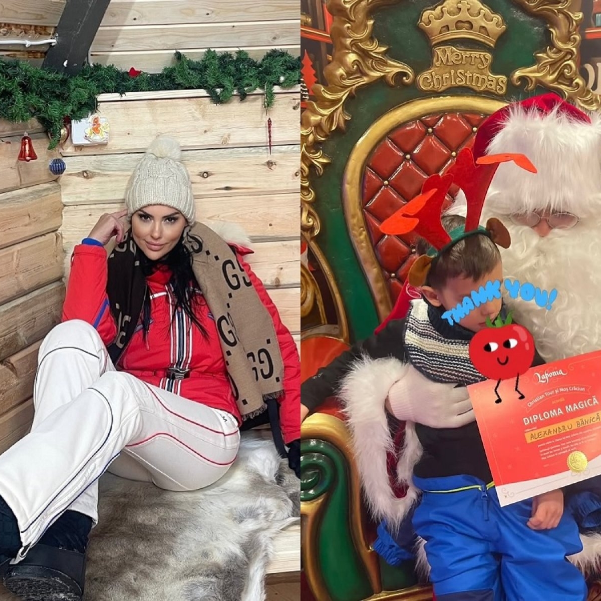 Lavinia Pîrva a fost în vacanță în Laponia numai cu fiul ei. De ce a lipsit Ștefan Bănică din vacanța de familie?