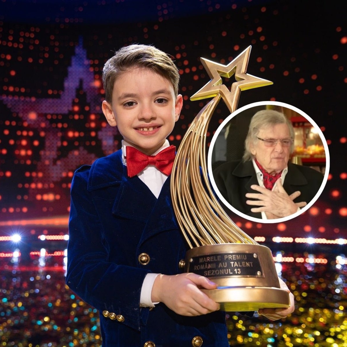 Ce mesaj emoționant i-a transmis Rareș Prisacariu, câștigătorul Românii au talent, marelui Florin Piersic. O imagine cât o mie de cuvinte!