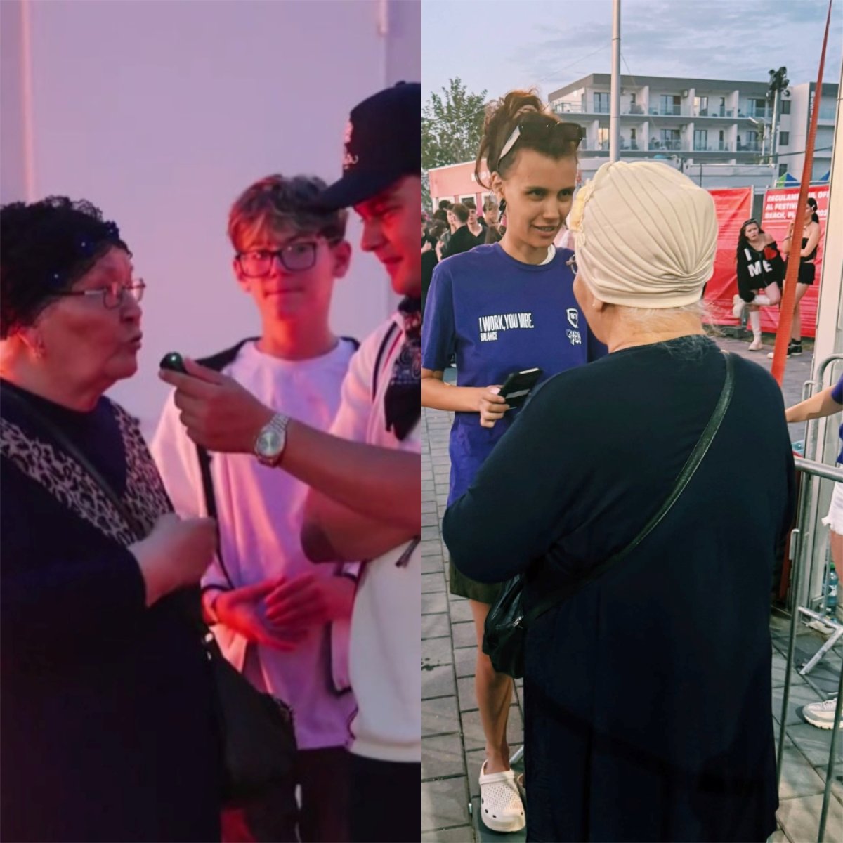 Bunica de la „Beach, Please”, devenită virală pe internet. Povestea emoționată a femeii care a venit cu nepotul ei de 14 ani la festival