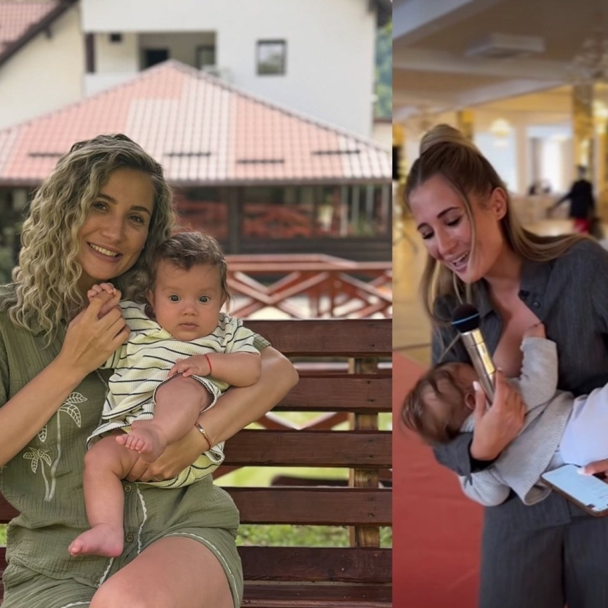 Claudia Puican, aspru criticată în online după ce a postat un videoclip de la repetiții, în timp ce-și alăptează copilul. "O să rămână surd copilul ăla"