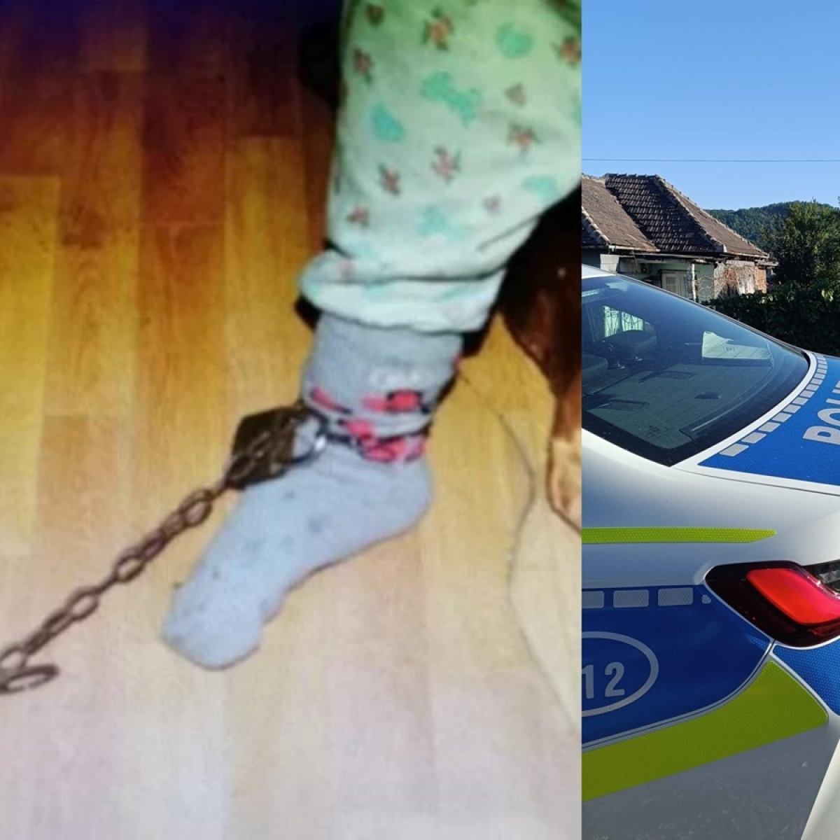 Un copil de 10 ani din Sibiu a fost găsit legat cu lanțul și încuiat în casă de propriul tată. Bărbatul plecase la cumpărături