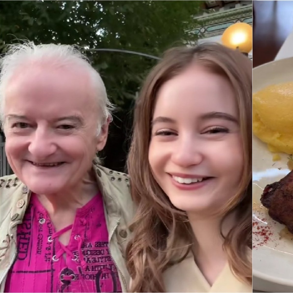 Irina Columbeanu este o fiică model. Și-a scos tatăl la restaurant și a avut grijă să-i taie friptura și să-l șteargă la gură
