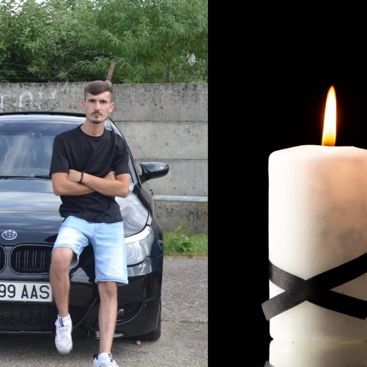 Andrei, un tânăr de 22 de ani, a murit într-un tragic accident rutier. Mașina lui s-a făcut praf după ce a izbit un cap de pod