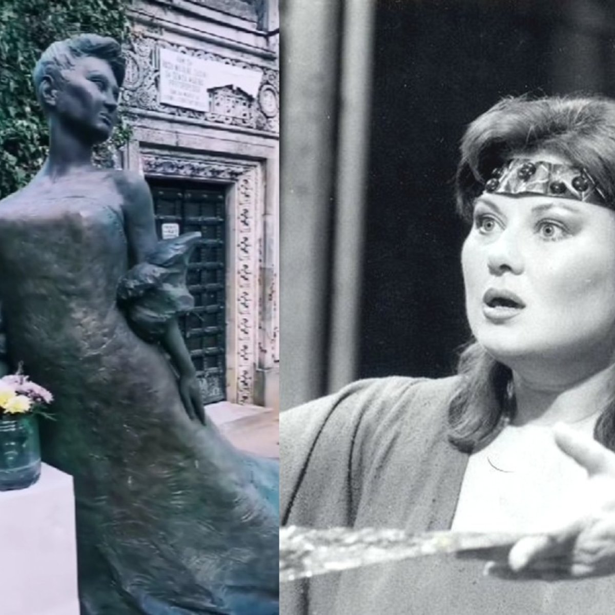 Cum arată mormântul Florinei Cercel la trei ani de la momentul în care a luat foc. Statuia cu ea din tinerețe a fost complet distrusă de flăcări