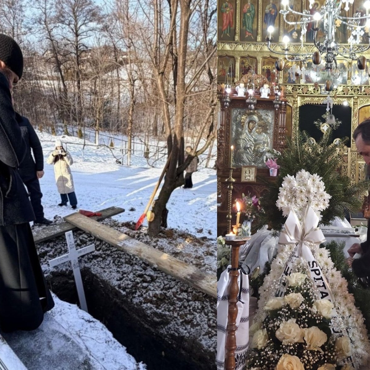 Preotul Cozma, distrus de durere la căpătâiul lui Matei. Și-a condus fiul de 14 ani singur pe ultimul drum, restul familiei fiind în continuare în spital