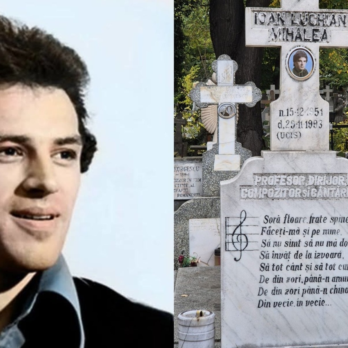 Simbolul misterios apărut la mormântul lui Ioan Luchian Mihalea. Acesta continuă să transmită semne, la peste 30 de ani de la deces