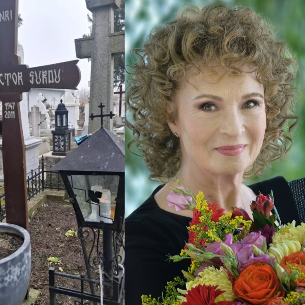 Angela Similea nu și-a uitat fostul soț. Încă vizitează mormântul lui Victor Surdu, chiar dacă au trecut mai bine de 15 ani de la moartea lui