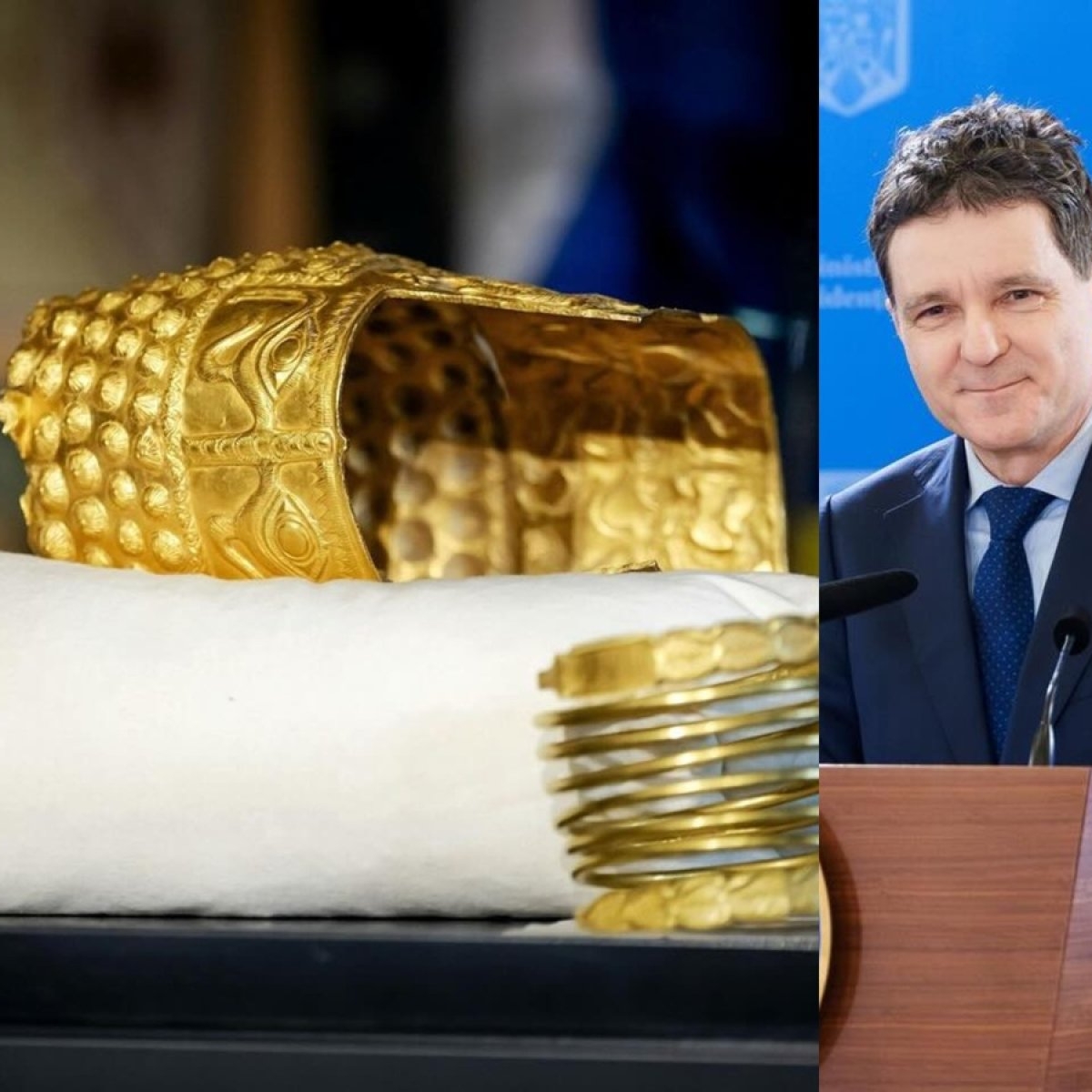 Mesajul lui Nicușor Dan după ce Coiful de la Coțofenești a fost recuperat. „Tezaurul național este parte a identității noastre istorice"