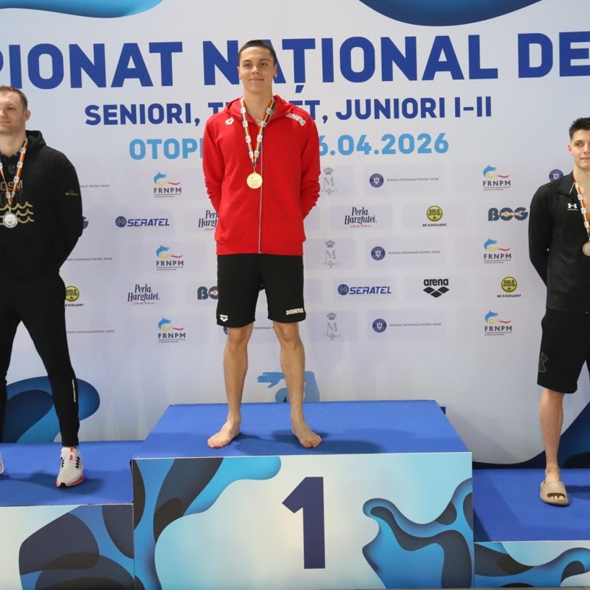 O nouă medalie de aur pentru David Popovici. A câștigat proba de 50 metri liber în prima zi a Campionatului Național de Înot