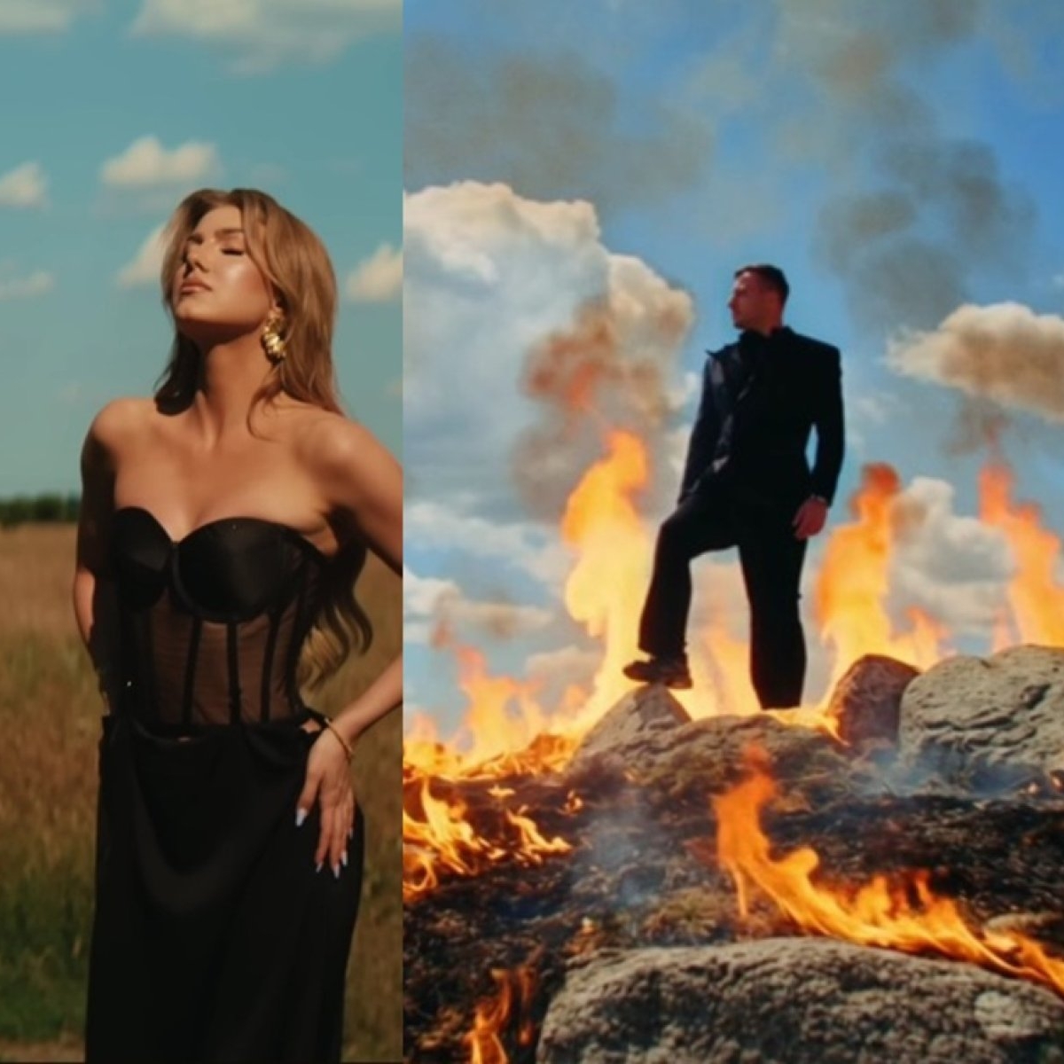 Prima reacție a lui Valentin Sanfira după ce Codruța Filip a ars o rochie de mireasă în cel mai nou videoclip