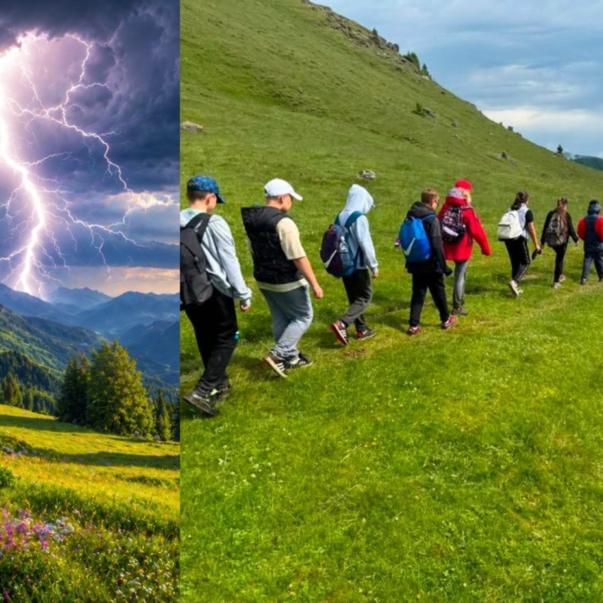 Excursie transformată în coșmar. O profesoară a fost lovită de fulger sub privirile celor 14 elevi pe care îi însoțea