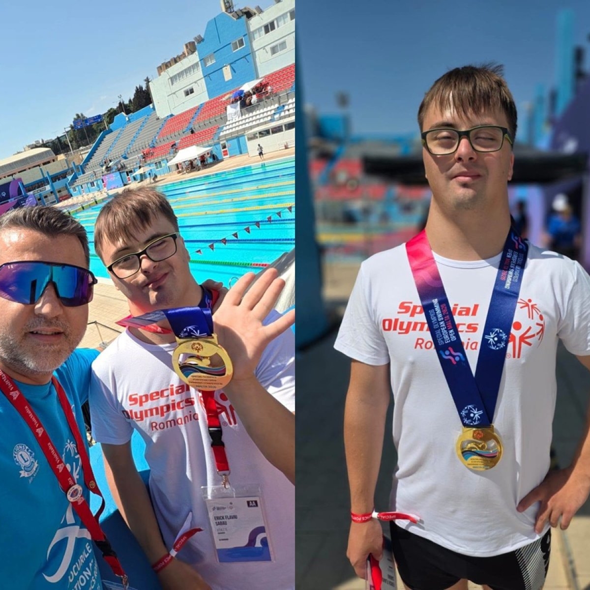 Erick Sabău, un exemplu de curaj și perseverență! A adus acasă două medalii de aur la Special Olympics Malta