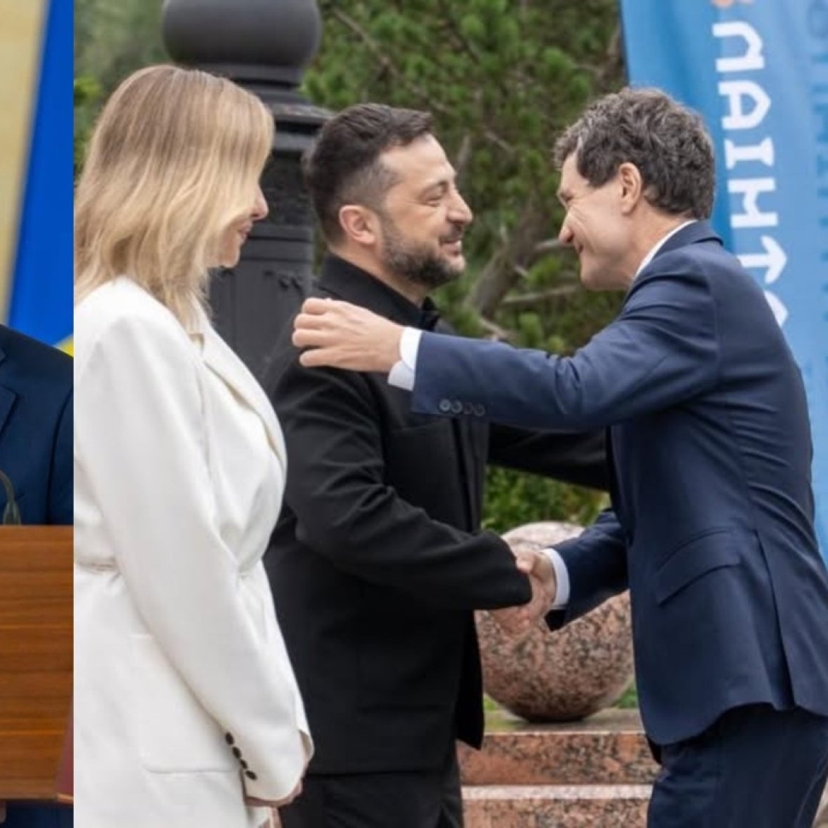 Nicușor Dan, protagonistul unui moment viral în timpul summitului din Ucraina. Aflat în primul rând, și-a aranjat șosetele lângă Zelenski