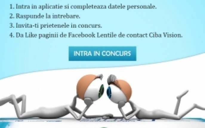 Participa la concurs si poti castiga 3 seturi de lentile de contact Ciba Vision/ Alcon, la alegere