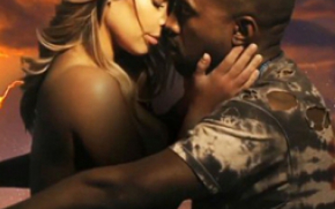 Kim Kardashian, dezbracata si retusata in noul clip al lui Kanye West 