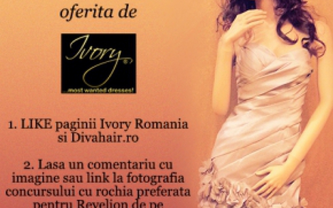 Castiga o rochie de seara Ivory in valoare de 1000 ron!