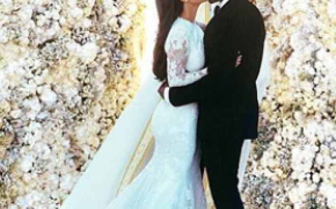 Au aparut primele imagini oficiale de la nunta lui Kim Kardashian si Kanye West