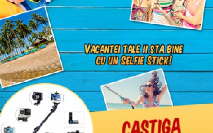 Vacantei tale ii sta bine cu un Selfie Stick! Castiga un kit pentru fotografii cum n-a vazut Internetul! 