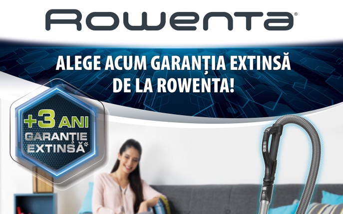 Rowenta îți oferă trei ani garanție extinsă pentru gama de aspiratoare ultraperformante