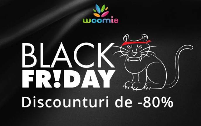 Peste 1000 de branduri şi reduceri de 80% de Black Friday pe woomie.ro