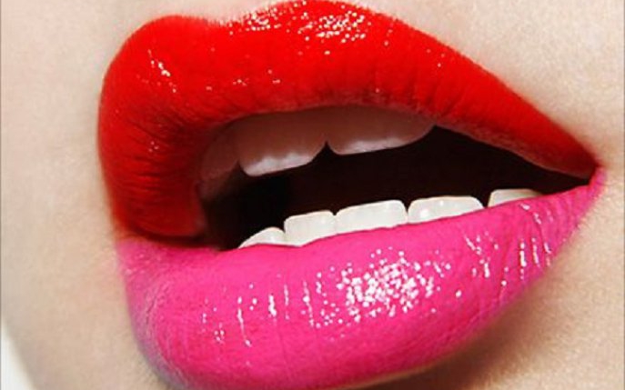 Buzele în două culori, noua tendinţă în machiaj