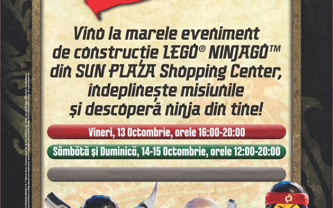 Adu-ți copilul la cel mai mare eveniment de construcție LEGO® al anului: LEGO® NINJAGO™!