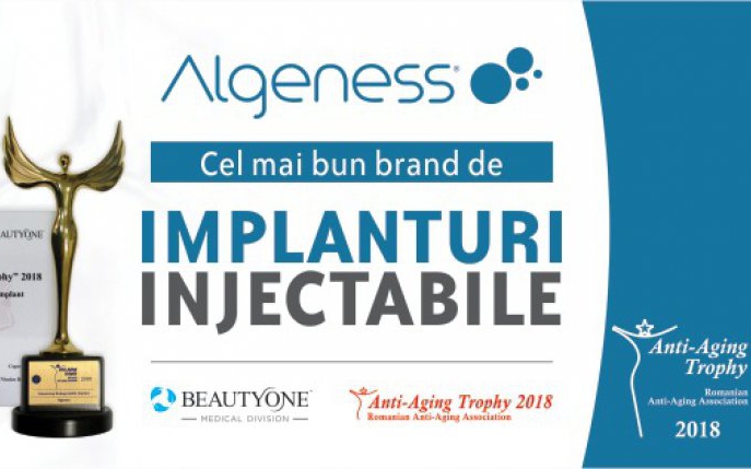 Algeness - "Cel mai bun brand de implanturi injectabile", la a X-a ediție a Congresului de Medicină Anti-Aging