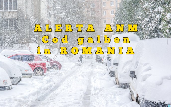 Avertizare alarmantă ANM: Cod galben de ninsori, temperaturile scad dramatic!