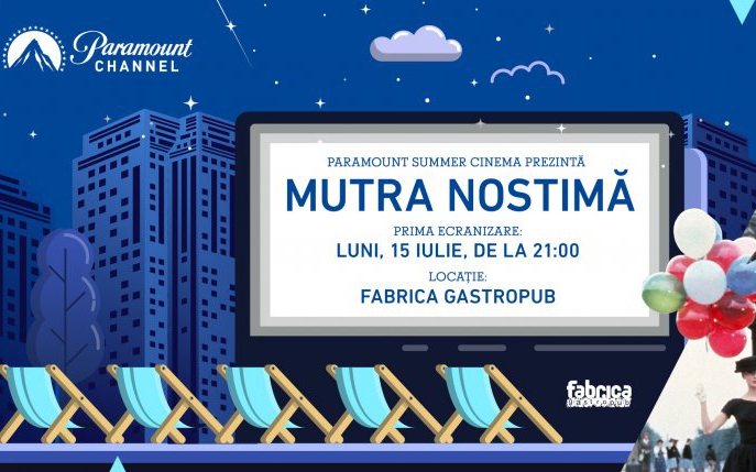 Paramount Channel aduce proiecții de filme clasice în aer liber, la Fabrica Gastropub