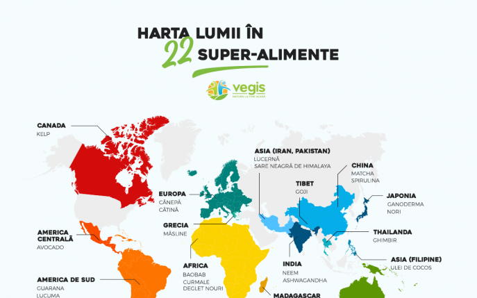 Harta lumii în 22 de superalimente!