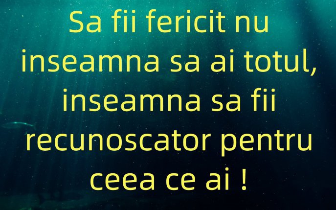 Să fii fericit nu înseamna că este totul perfect în viața ta