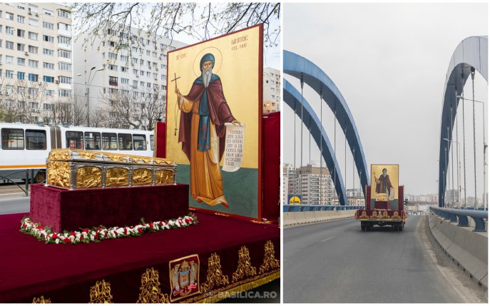 Procesiune cu rugăciuni și moaște pe străzile Capitalei, pentru protejarea populației împotriva coronavirusului