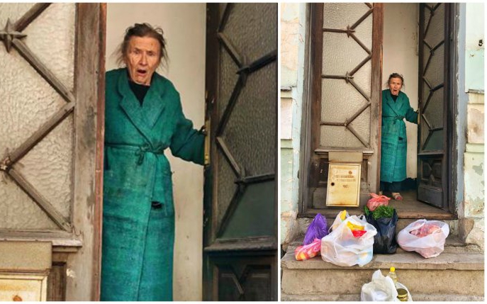 Reacția emoționantă a unei bătrâne de 90 de ani din București după ce a primit “bunătățuri” la ușă: ”Nu am mai întâlnit atâta binefacere!”