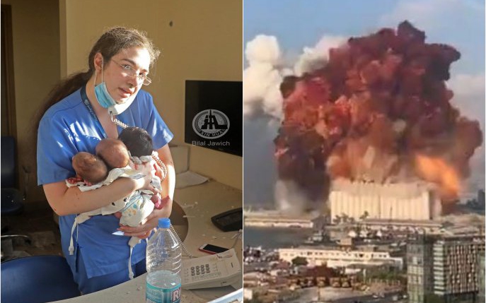 O asistentă-eroină a salvat 3 nou-născuți, dintr-un spital avariat în urma exploziei din Beirut
