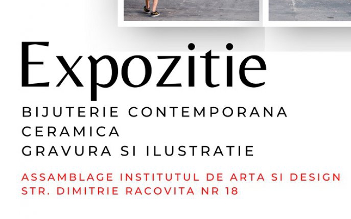 Institutul de Artă și Design organizează în perioada Romanian Design Week o expoziție temporară de bijuterie contemporană, ceramică, gravură și ilustrație