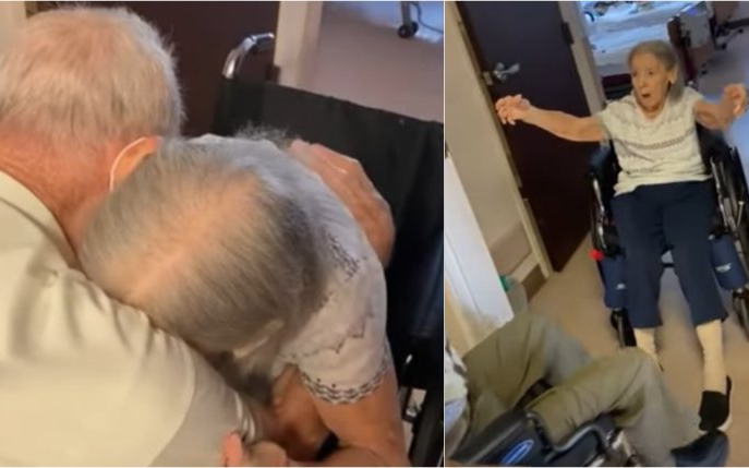 Emoționant până la lacrimi! Momentul în care un cuplu căsătorit de 73 de ani se revede după un an de distanțare a devenit viral pe internet